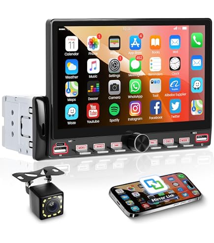Amazon.co.jp: カーラジオ1ディンBluetooth 1DinカーオーディオFM